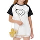 thumbnail image 5 of Blusas y camisas de manga corta con cuello redondo para niños y niñas, blusa de manga corta con estampado de cuello redondo, 5 of 7