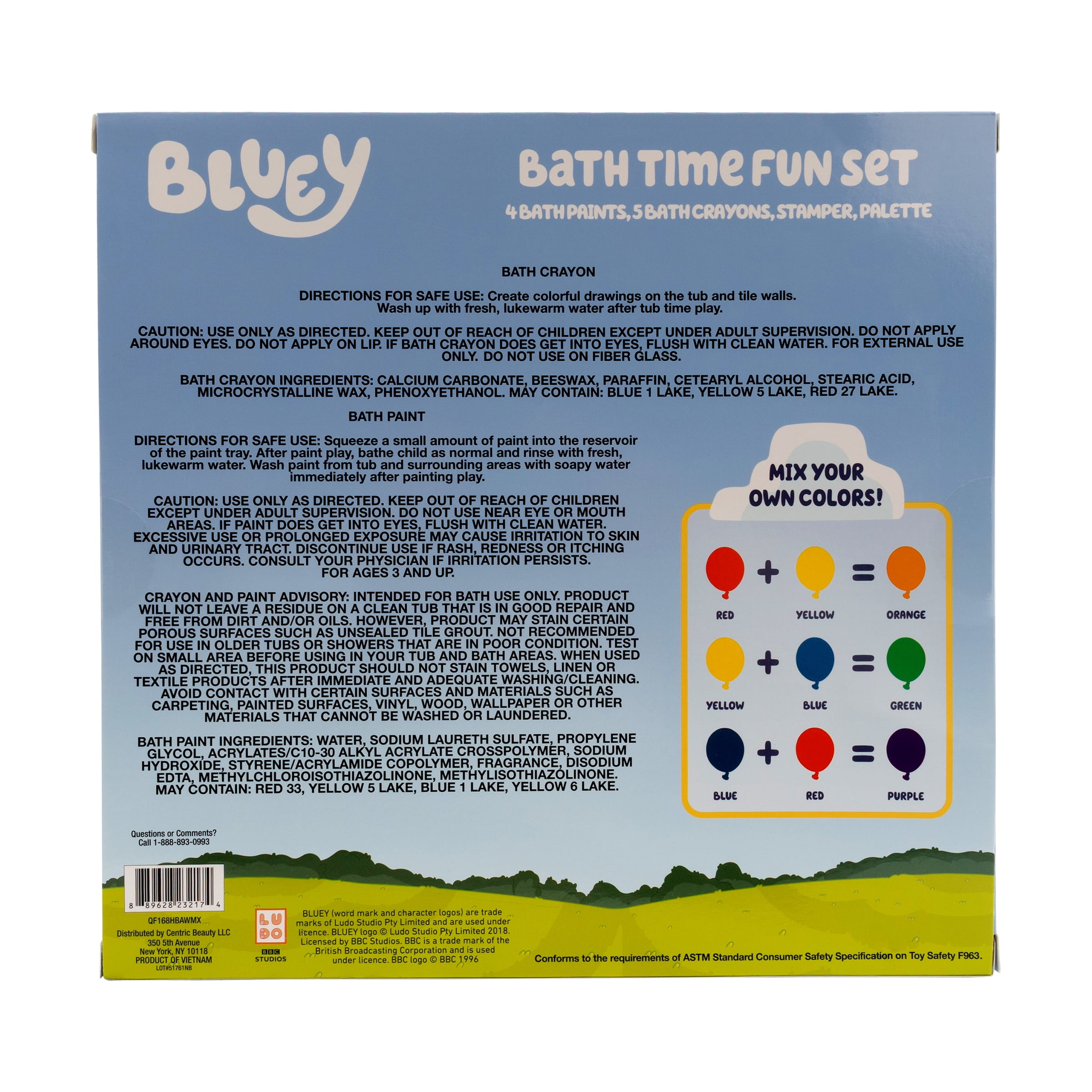 Bluey Bath Time Fun Set, 12 Pieces