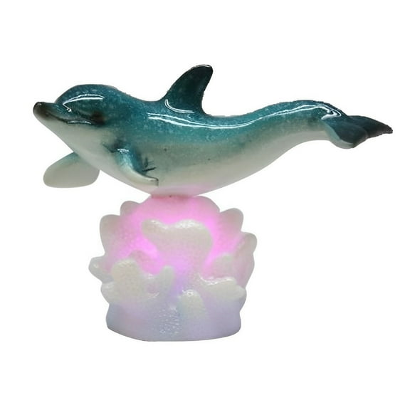 FC Design 3.5"H LED Dolphin on Coral Figurine Statue Sculpture Ornament Decoration Home/Room Decor and Unique Gift Ideas for Housewarming, Holidays and Birthdays