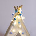 thumbnail image 4 of Skksst Furry Pom Pom Fairy Light 20 LEDs Wedding Party Kid Bedroom Christmas Tree Decoration String Light, 4 of 5