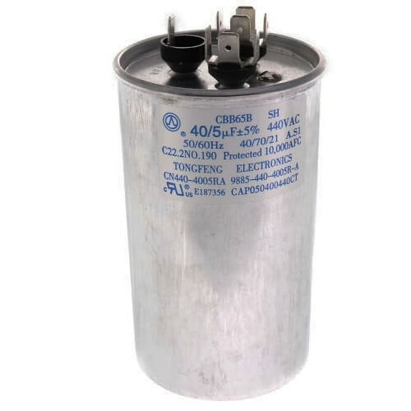 Goodman CAP075800440RT Capacitor, Dual Round, Run, 807.5 MF, 440 V