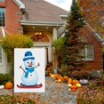 thumbnail image 4 of Winter Versatile Garden Flags for Balcony Yard Outdoor Porch Backyard, Cute Cartoon Happy Snowman Garden Flags for Outdoor Double Colored Washable Durable House Decor 28x40inch, 4 of 6