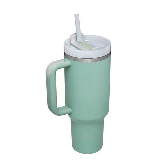 Stainless Steel Insulated Tumbler with Lid and Straw for Water, Iced Tea or Coffee , Car Cup 304 Stainless Steel Large Capacity Insulation Cup Portable Car Handle Straw Cup