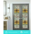 thumbnail image 5 of Window Privacy Film Vintage Dragonfly Stained Glass Window Film Decorative Sun Block Window Cover Retro Abstract Oil Painting Window Clings Static Adhesive Sticker for Bathroom 23.6"x78.7", 5 of 7