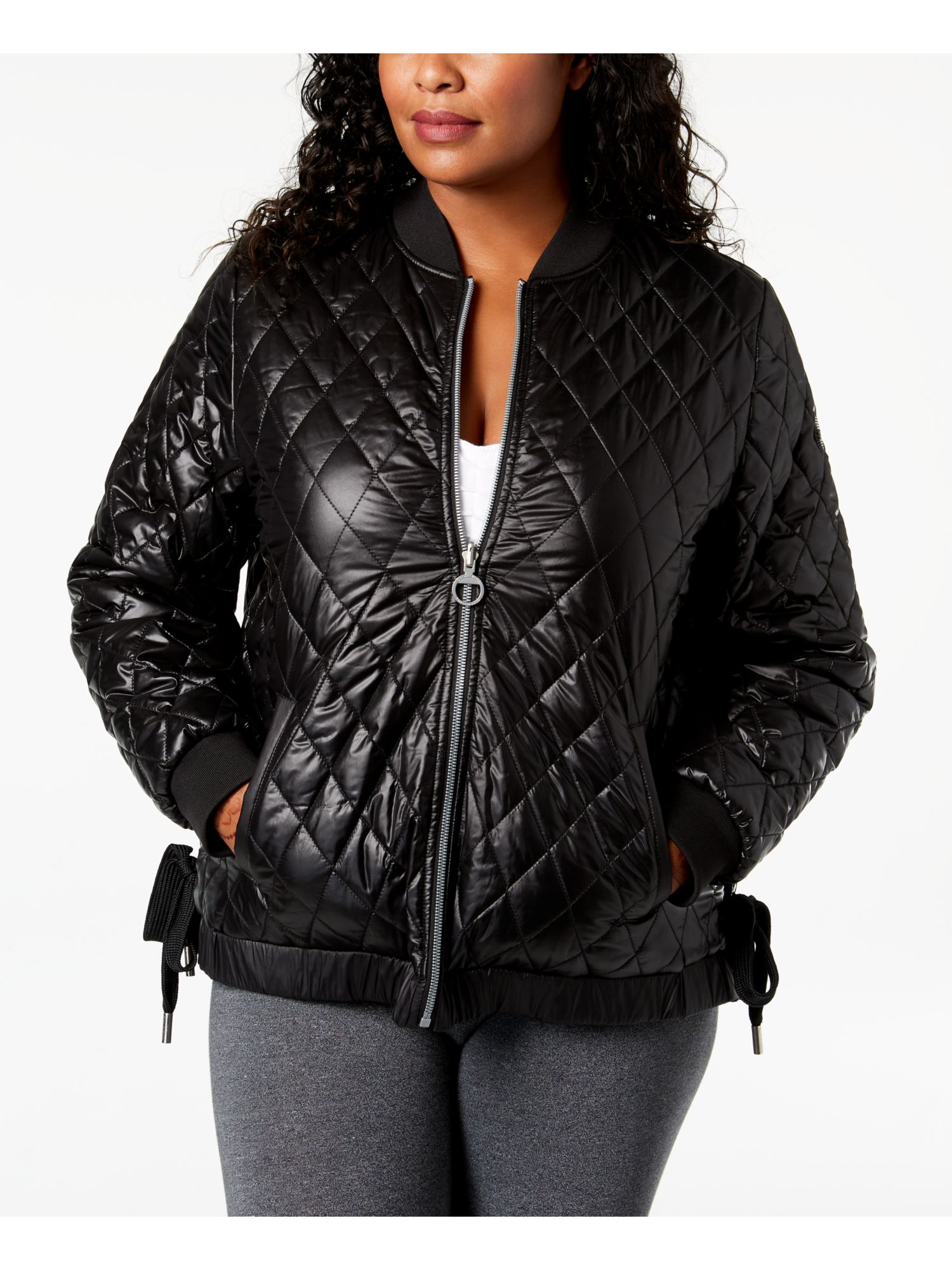 calvin klein performance reversible quilted bomber jacket