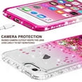thumbnail image 3 of Galaxy Wireless USA Pink Glitter Liquid Quicksand Waterfall Bling Sparkle Diamond Cell Phone Case for Apple iPod Touch 7 6 5 with Tempered Glass Screen Protector, 3 of 4