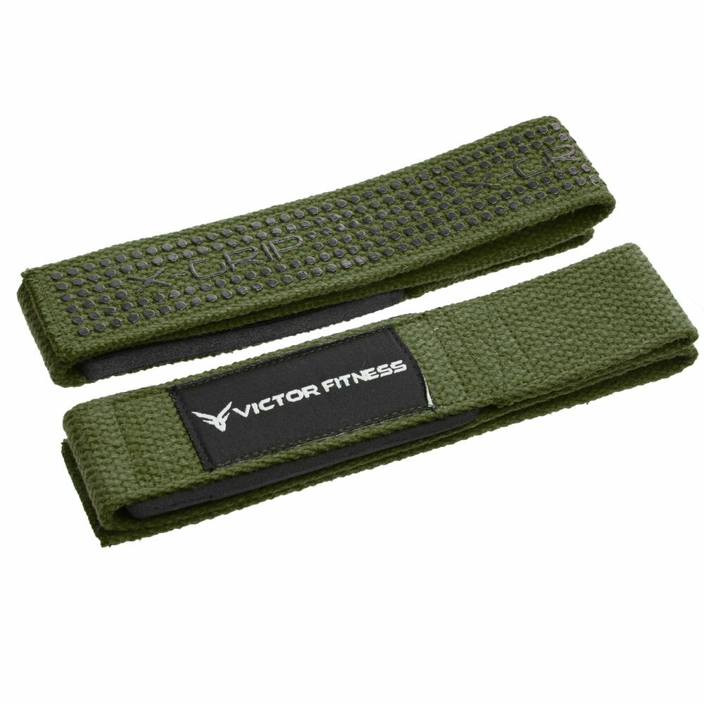 Victor Fitness 24" Padded X-Grip Weightlifting Straps and Quick-Release Barbell/Dumbbell Collar Clamps