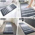 thumbnail image 6 of Findosom Bathroom Rugs Set of 3,Absorbent Non-Slip Machine Washable Bath Rugs, Microfiber Quick Dry Bath Mats for Bathroom Floor Tub Shower Bedroom Kitchen,20"x32"+20"x59"+U Shape 20"x24" Gray, 6 of 9