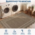 thumbnail image 6 of Nanan 8'x10' Scalloped Jute Area Rug Natural Solid Rug, Farmhouse Washable Rug Non-Slip Indoor Carpet for Living Room Bedroom Home Office, Brown, 6 of 9