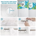 thumbnail image 2 of No Hook Shower Curtain, Tropical Floral Shower Curtains for Bathroom with See Through Top Window, Summer Monstera Leaves Boho Watercolor Blue Waterproof & Washable Bath Curtain Extra Long 72"x84", 2 of 4