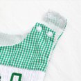 thumbnail image 4 of KPOPLK Baby Boys Girls Gingham Short Romper Overalls Embroidery Sleeveless Jumpsuit with Crotch Snaps,Size 3-6 Months, 4 of 7