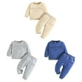 thumbnail image 3 of GYRATEDREAM Toddler Baby Boy Spring Clothes Letter Long Sleeve Sweatshirt Pullover Tops + Joggers Pants Outfit Set, 3 of 7