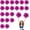 Colorful+Pink, variant on 20 PCS Cheerleading Poms, 13.8inch Sports Dance for Sports Team Spirit Cheering with Finger Rings