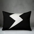 thumbnail image 3 of Creative Products Black and White Lightning Bolt 14x20 Spun Poly Pillow, 3 of 3
