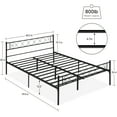 thumbnail image 2 of ChaoLink Queen Bed Frame with Headborad & Footboard, Queen Size Metal Platform Bed Frame with Under Bed Storage, No Box Spring Needed,black, 2 of 5