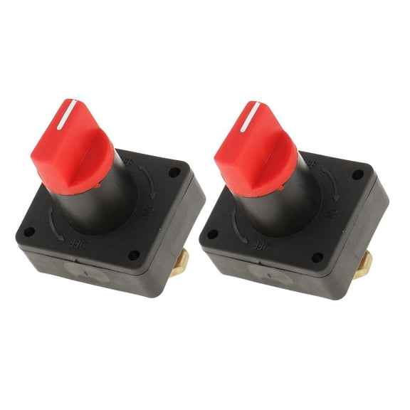 Wzmzjy 2x Plastic 100A Battery Master Disconnect Rotary Cut Off Switch Boat Camper