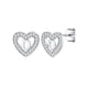thumbnail image 1 of Pendientes de botón de corazón inicial de Silvora para mujeres y niñas Pendientes de plata esterlina con letra D con Zirconia cúbica brillante Cumpleaños Regalo de Navidad, 1 of 8