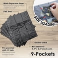 thumbnail image 3 of Bazic 2101 8.75 x 11.75 in. Side Loading 9-Pockets Double Sided Sports Card Holder - Pack of 5, 3 of 7