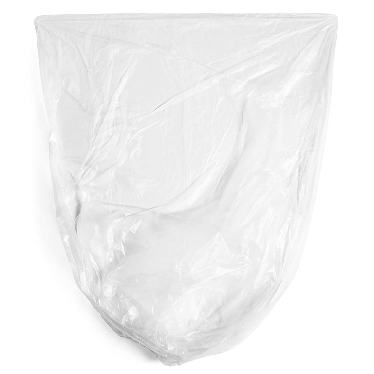 Aluf Plastics 12-16 gal. Clear Trash Bags - 24 in. x 31 in. (Pack of 500) 1 Mil (eq) - for Recycling, Contractor, and Outdoor Use