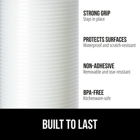 GORILLA GRIP Shelf Liner, DuraGuard Ribbed Waterproof Drawer, Cabinet Protection, 12x20, Clear