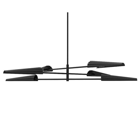 CSE-476C-MB Dainolite Cassie - 6 Light Chandelier In Contemporary Style-6.25 Inches Tall and 47.75 Inches Wide-Matte Black Finish