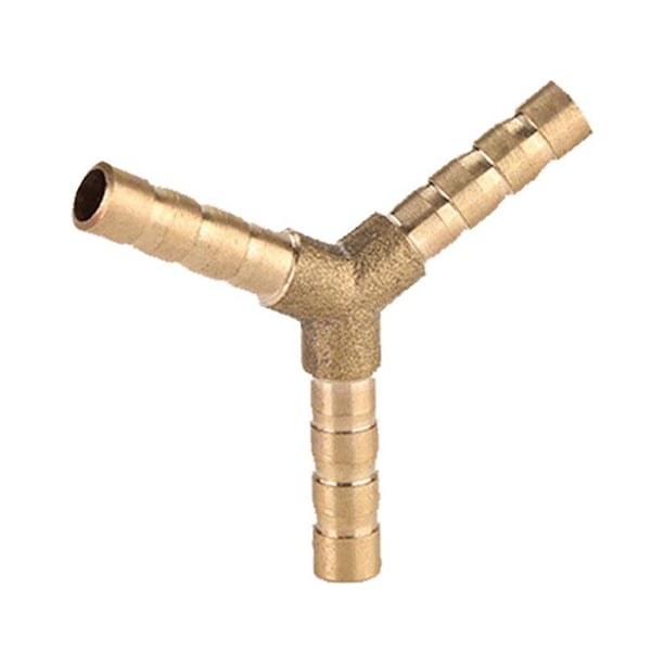 Y type 3 pass 8mm Empalmador de juntas de 2/3/4 vías, conector en T para manguera, accesorio de latón para tubo de agua
