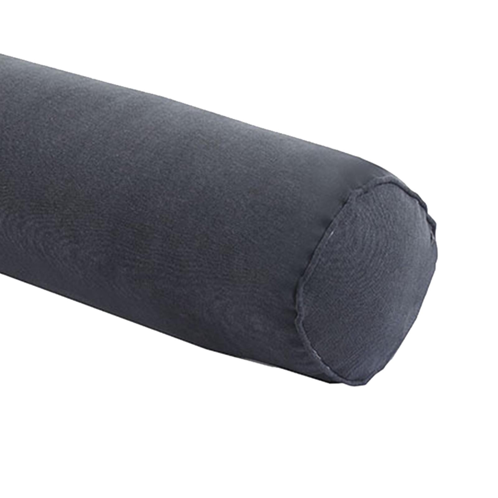 EHJRE Cervical Neck Roll Pillow Made of Hollow Cotton, Comfortable, Soft, Neck Pillow, Round Neck Roll Pillow for Abdomen, Ankles, Spine, Car, Knees Blackish green