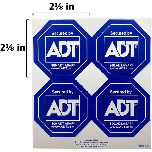 QTH Security Stickers ADT Security Authentic Security Decals Window Stickers - 12 Pack