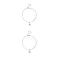 thumbnail image 1 of Sonducket Tobillera de cadena Ajustable Oro Plata Estrella de mar Estilo simple Geométrico Joyería de moda Pulseras de tobillo para niñas plata 2Conjunto, 1 of 6