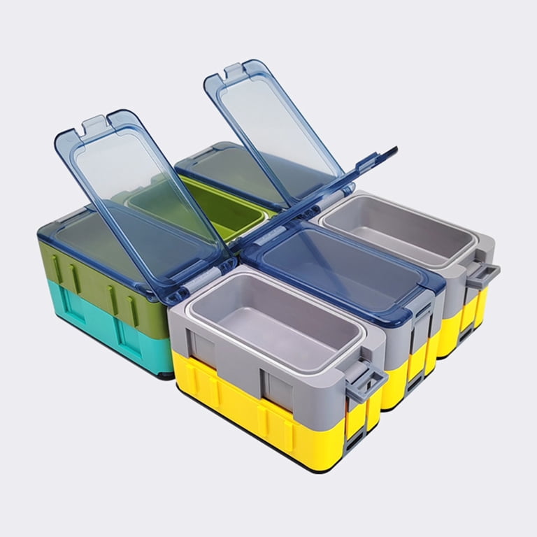 collapsible tackle box Plano 3500 Stowaway an upper layer with 14 small compartments Damodpoy 9 in. W Red