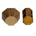 thumbnail image 5 of Octagonal Walnut Coffee Table Set of Two, Multifunctional Solid Wood Table Coffee Table with Open Storage, Modern Coffee Table for Living Room Bedroom, Easy Assembly, 5 of 7