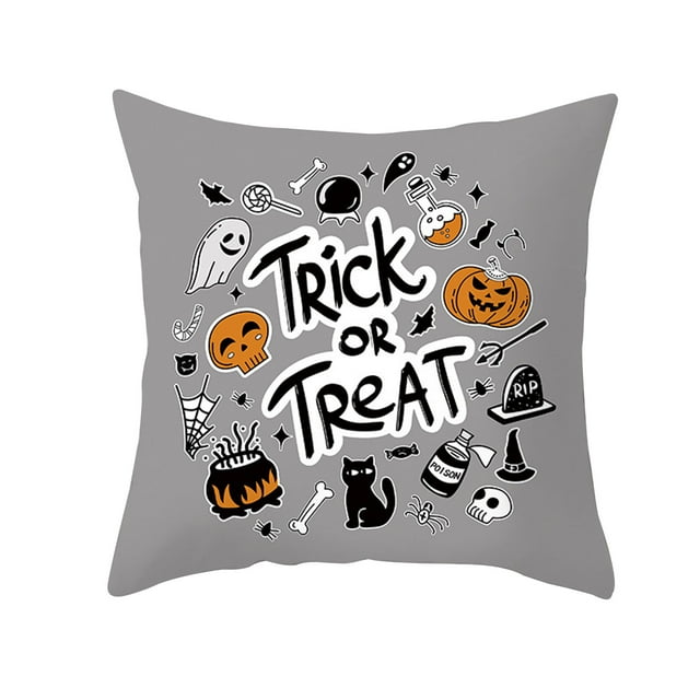 Isvgxsz Clearance Halloween Pillow Covers 18x18 inch Trick or Treat Pumpkin Ghost Throw Pillow Covers for Fall Halloween Decorations Halloween Party Pillows Decorative Pillow Covers for Couch Sofa