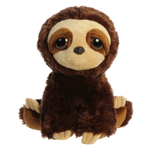 Aurora - Medium Brown Dreamy Eyes - 8.5" Marley The Sloth - Enchanting Stuffed Animal
