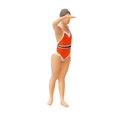 thumbnail image 4 of segolike 1/64 Girl Figures Beach, Swimsuit Woman Model, Realistic Miniature Model, Trains Orange, 4 of 9