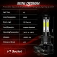 thumbnail image 2 of For BMW 323i 2006 2007 2008 2009 2010 2011 LED Headlight High Low Beam Fog Light Bulbs Kit White 6x, 2 of 14