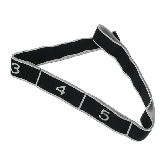 Unique Bargains Stretch Strap Yoga Stretching Band Yoga Stretch Strap with 8 Loops for Effective Stretching Black Gray