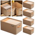 thumbnail image 4 of Organizador Sujetadores Caja Almacenamiento Plegable para Pantalones Vaqueros Doméstico Tela (caqui L) 5 Uds., 4 of 4
