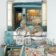 thumbnail image 2 of Designart Bicycle In Front A French Bakery III Canvas Wall Art, 2 of 5