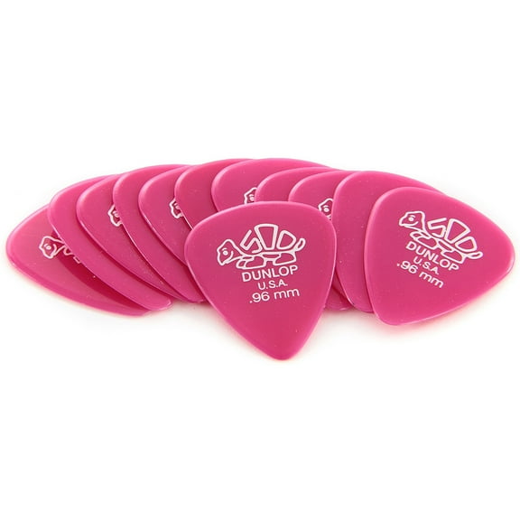 Dunlop Delrin Standard Guitar Picks - 12-Pack - .96mm - Dark Pink
