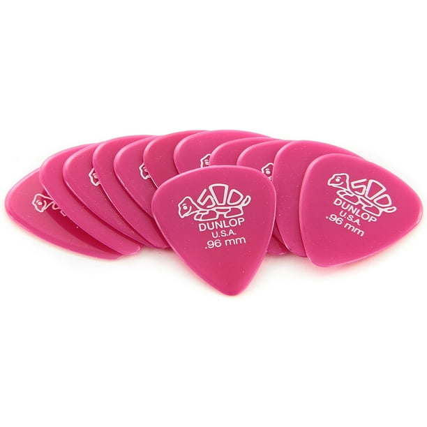 Dunlop Delrin Standard Guitar Picks 12Pack .96mm Dark Pink