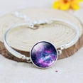 thumbnail image 3 of HONITANO 3Pcs Galaxy Necklace Earrings Bangle Set Women Jewelry Sets Trendy Non Fading Shining For Dinner Party, 3 of 5
