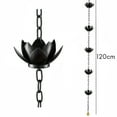 thumbnail image 4 of Regnkedja, Lotus Regnvattenkedja för Hängrännor Utomhus, Regnkedjekoppar för att Ersätta Stuprör, 4 of 4
