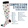 thumbnail image 2 of FORMRS Womens Knee High Socks Casual Long Thick Travel Daily Wear, 2 Pairs, Polka Dot, 2 of 6