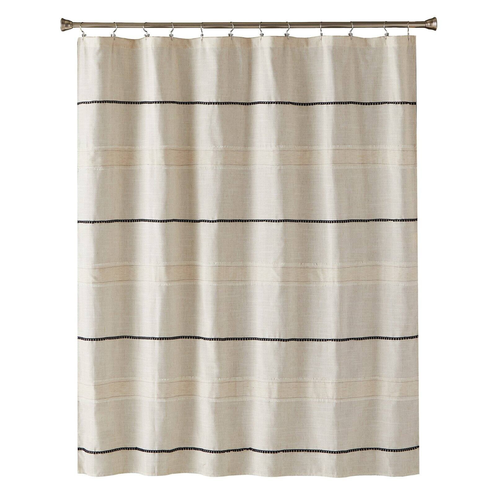SKL Home Frayser Polyester and Linen Shower Curtain - Walmart.com