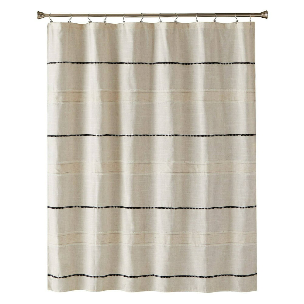 SKL Home Frayser Polyester and Linen Shower Curtain - Walmart.com ...