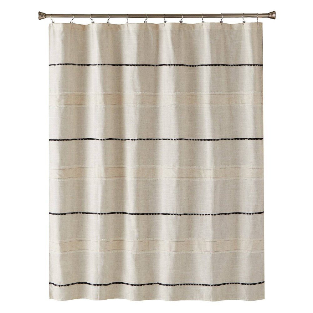 SKL Home Frayser Polyester and Linen Shower Curtain