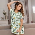 thumbnail image 3 of Fotbe St. Patrick's day Bata de Dormir para Mujer con Estampado, Camisón de Algodón de Manga Corta, Ropa de Dormir Casual, 3 of 6