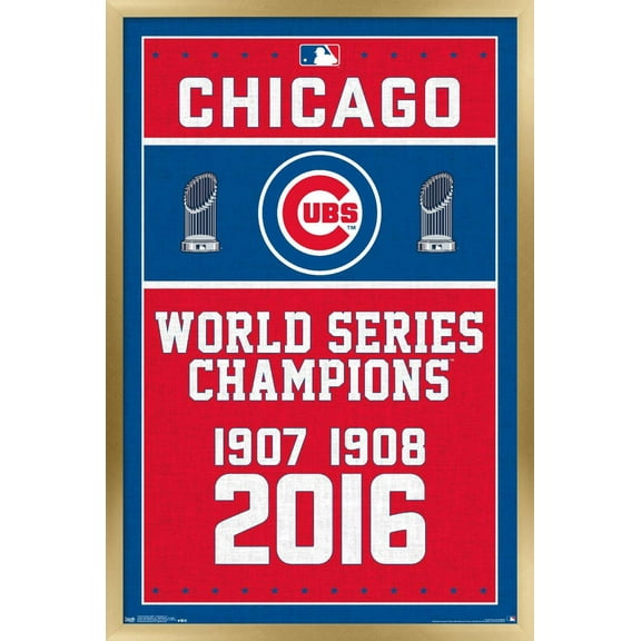 MLB Chicago Cubs - Champions 16 Wall Poster, 22.375" x 34", Framed