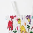 thumbnail image 7 of ATOGUTA Girls Summer Dresses Casual Beach Party Dinosaur Print Spaghetti Straps Sundress with Hat White, Size 3M-3T, 7 of 7
