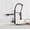 MATTE BLACK C, variant on Blackend Spring Kitchen Faucet Pull Out Side Sprayer Dual Spout Single Handle Mixer Tap Sink Faucet 360 Rotation Kitchen Faucets